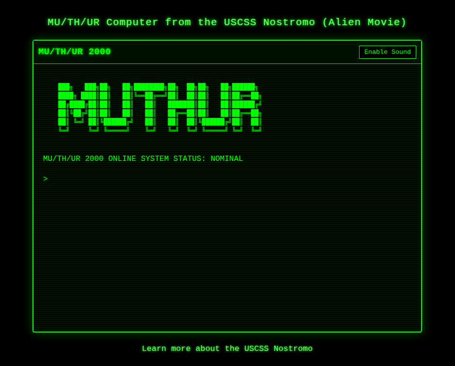 MU/TH/UR Terminal